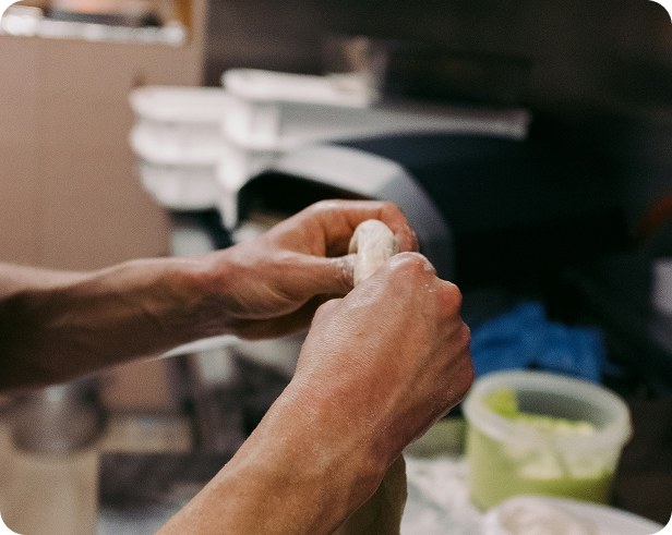 Préparation culinaire au Mamounia